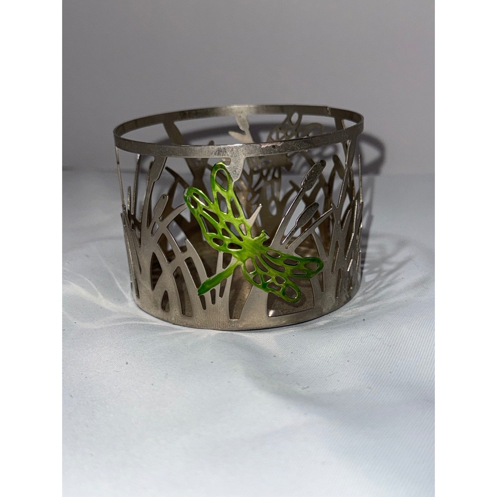 Sonoma Goods for Life Dragonfly Candle Holder Silver Metal Enamel H200582S8
